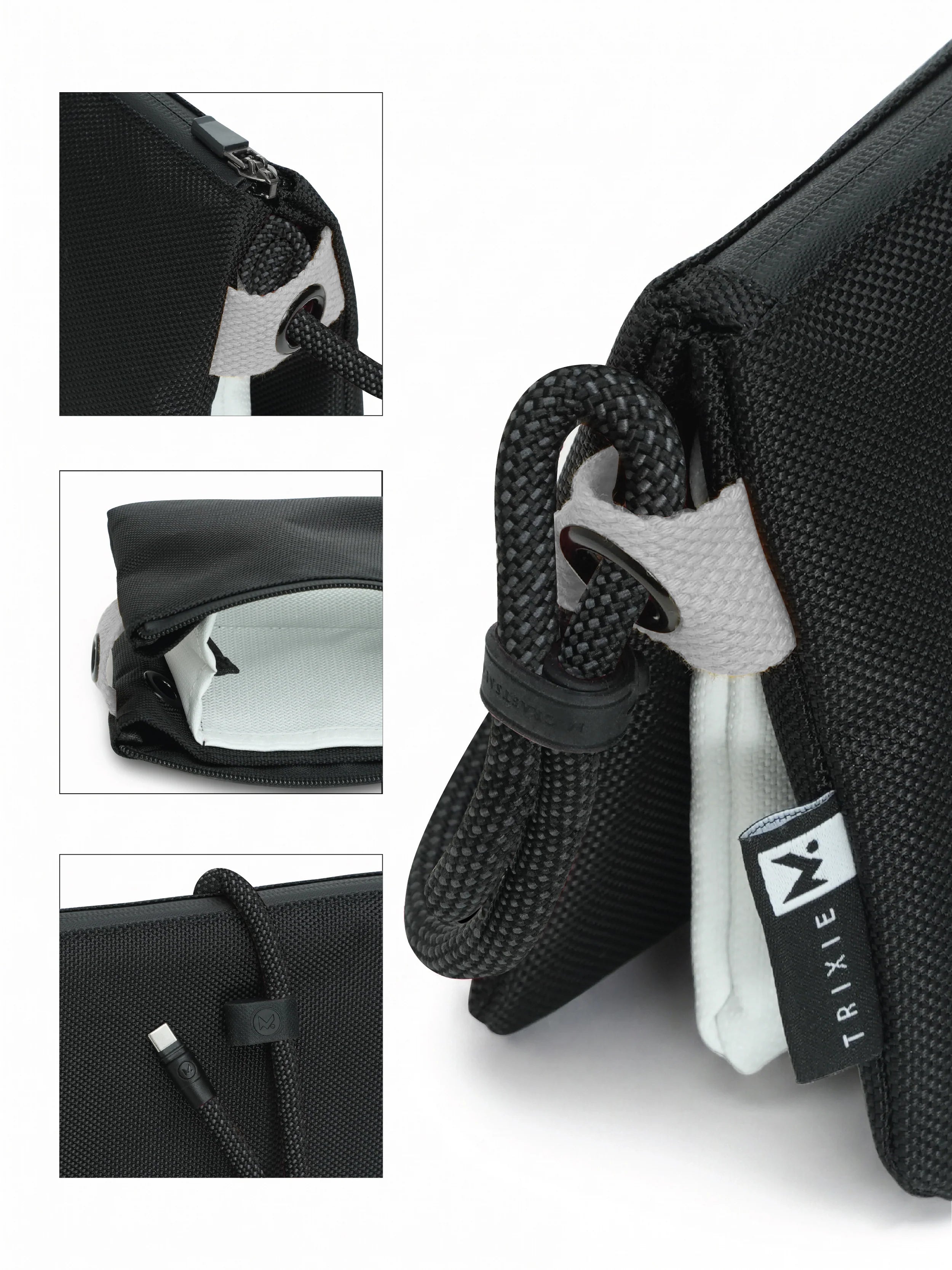 M. Craftsman Trixie Fire Resistant Travel Bag with Built-in Charging Cable