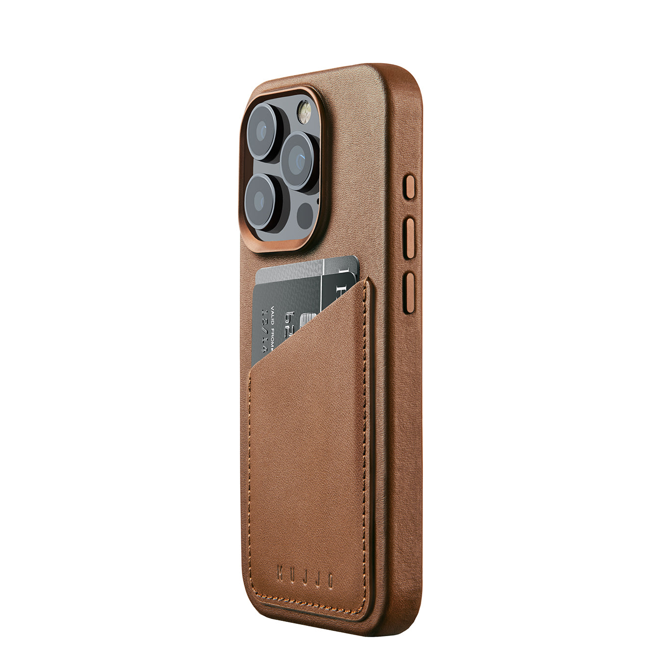Mujjo Full Leather Wallet Case for iPhone 15 Pro (Magsafe)