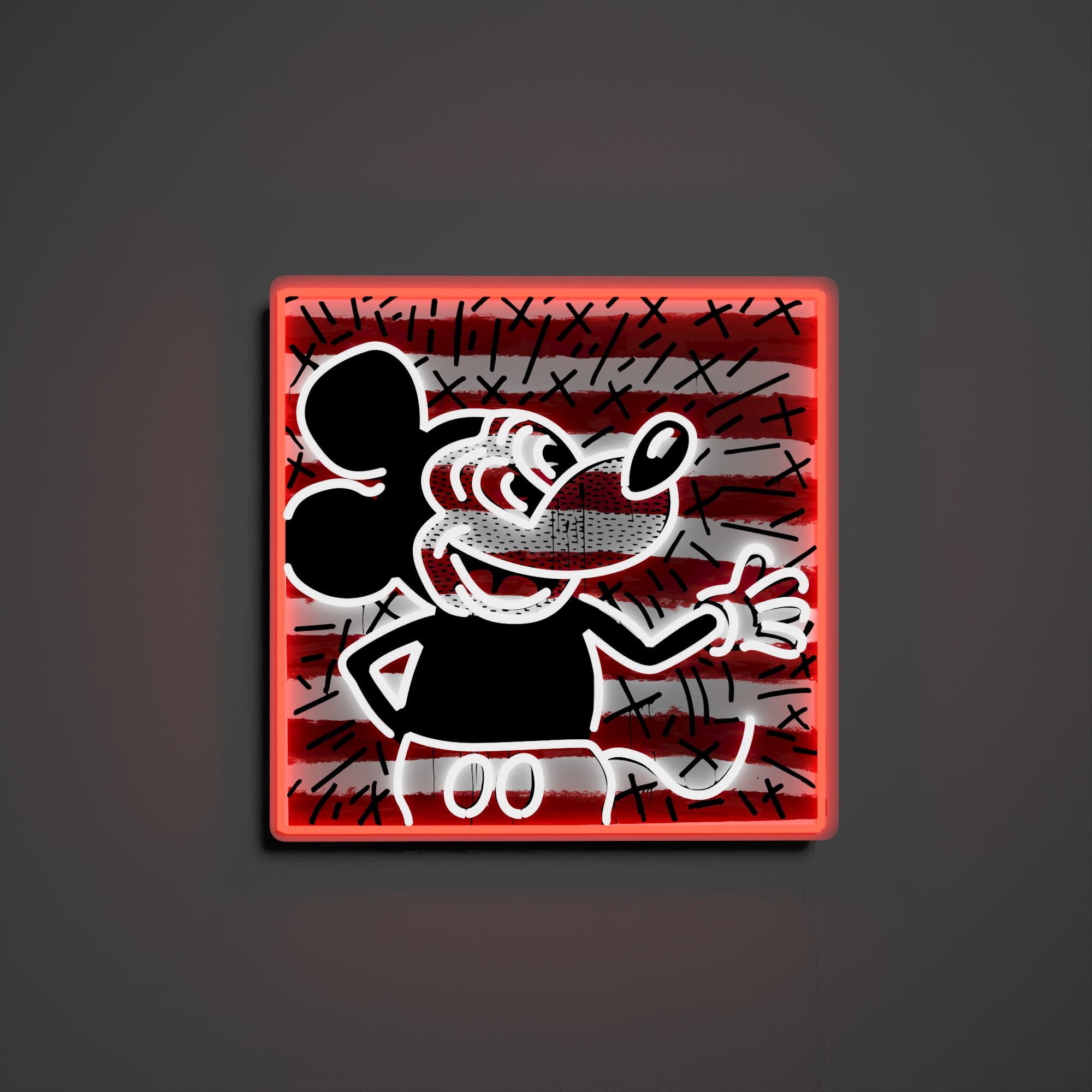Yellowpop Keith Haring x Mickey 1 “Retro stripes”