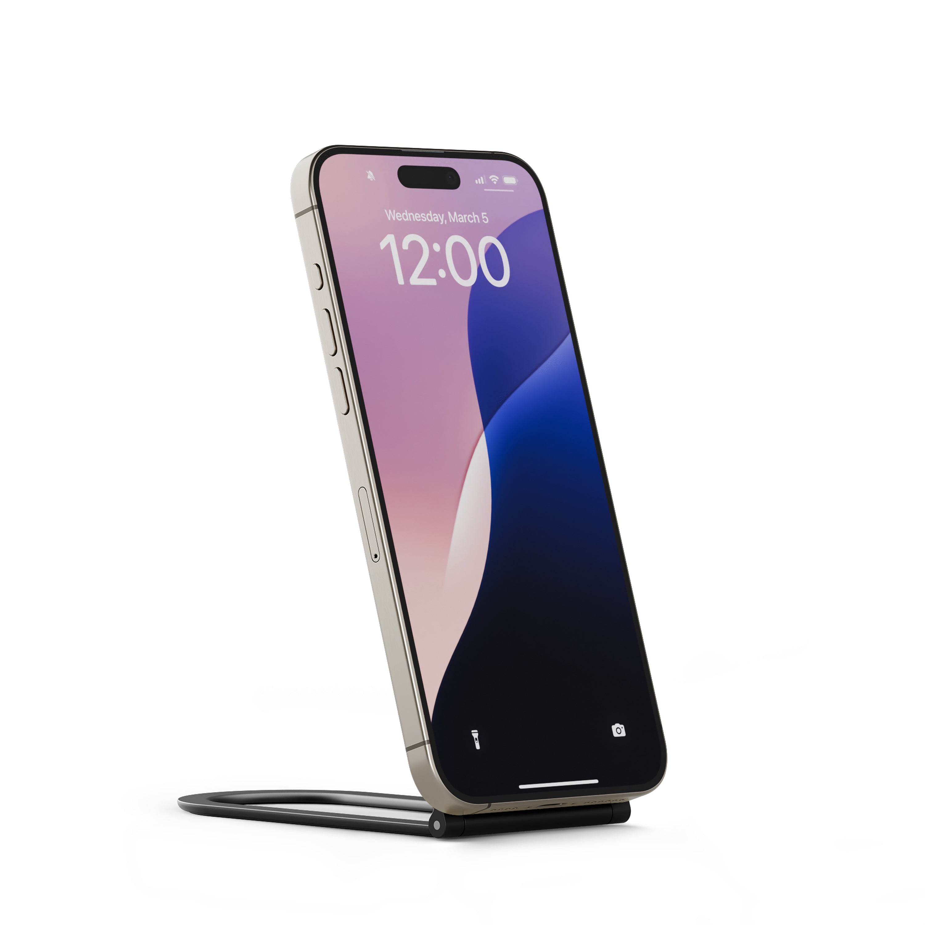 Twelve South Curve Nano | Pocket-sized, fold-flat magnetic stand that holds your Qi2 and MagSafe compatible phone at the perfect angle
