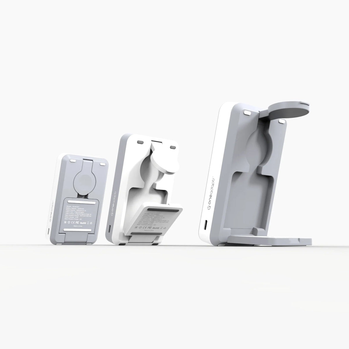 OneAdaptr OneGo 5 - In - 1 Magnetic Wireless Charging Stand with PowerBank (10,000mAH) - Ante ShopOneAdaptr836528008392OG - B10GY