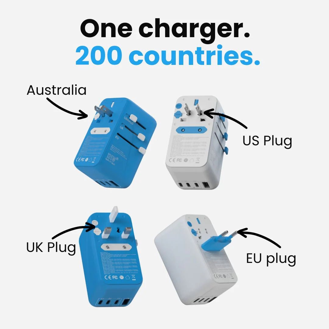 OneAdaptr OneWorld135 International Travel Adapter with 135W USB C charger (White) - Ante ShopOneAdaptrTravel Chargers836528009184PA - ONE - 135WH