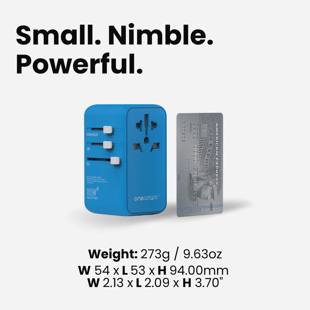 OneAdaptr OneWorld135 International Travel Adapter with 135W USB C charger (White) - Ante ShopOneAdaptrTravel Chargers836528009184PA - ONE - 135WH