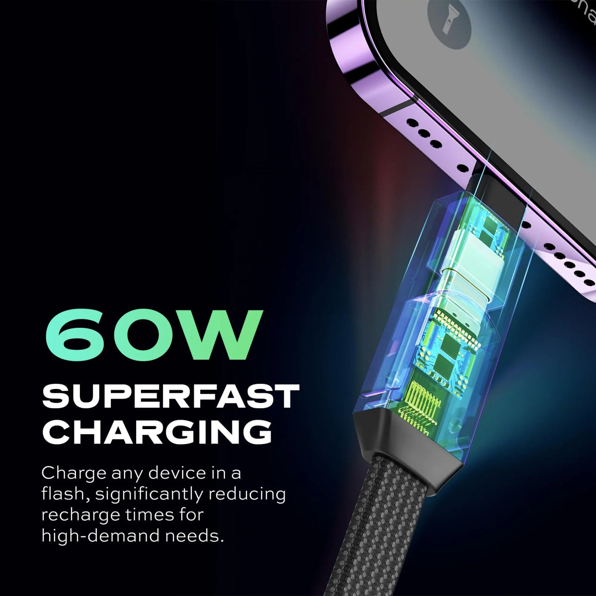 Statik HEXCHARGE Universal Fast Charging Cable - Ante ShopStatikCables810024056910PUP - 0530 - BLK