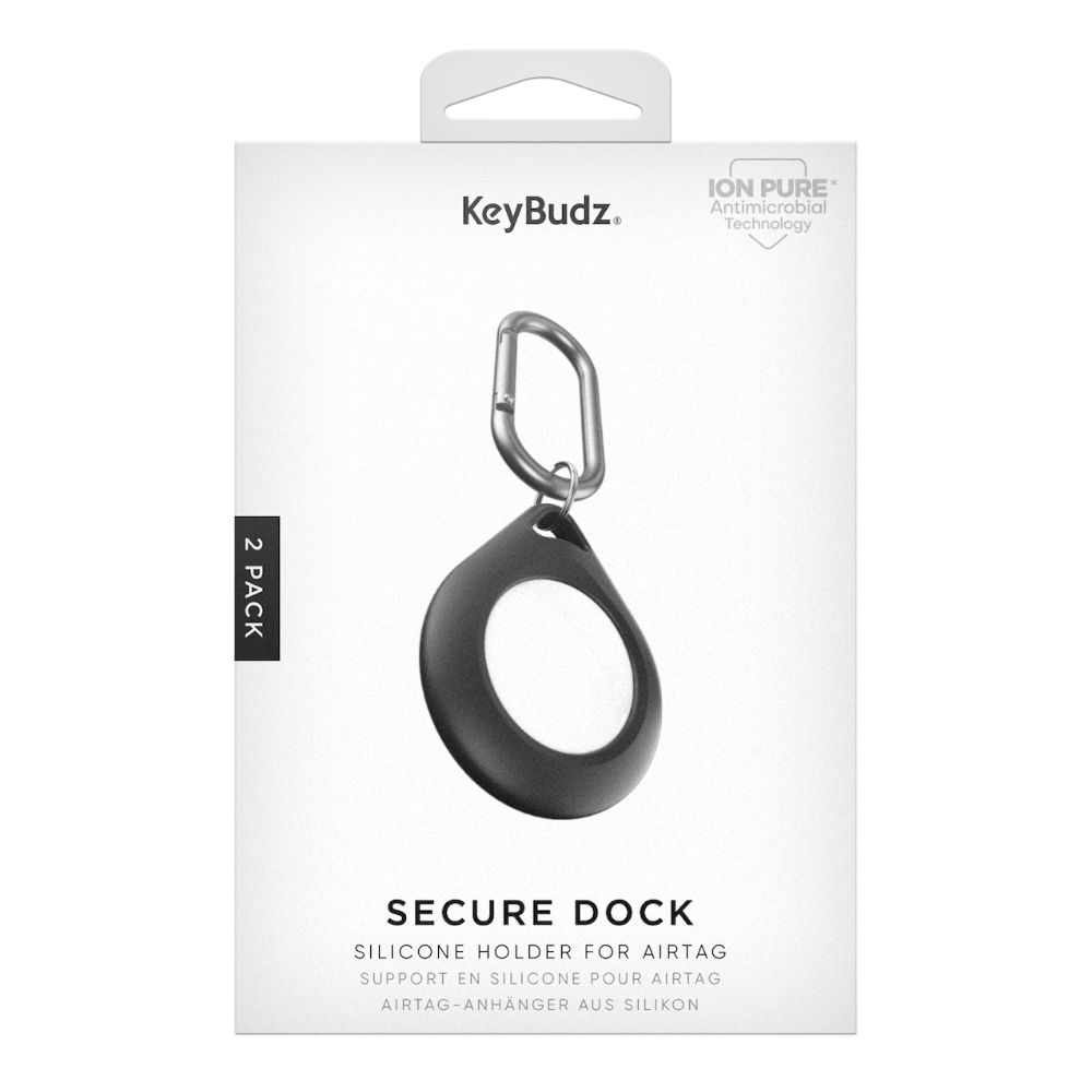 KeyBudz AirTag Secure Dock (2 per pack)