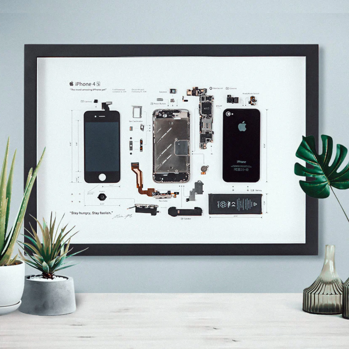 XreArt Deconstructed iPhone 4S Framed Artwork