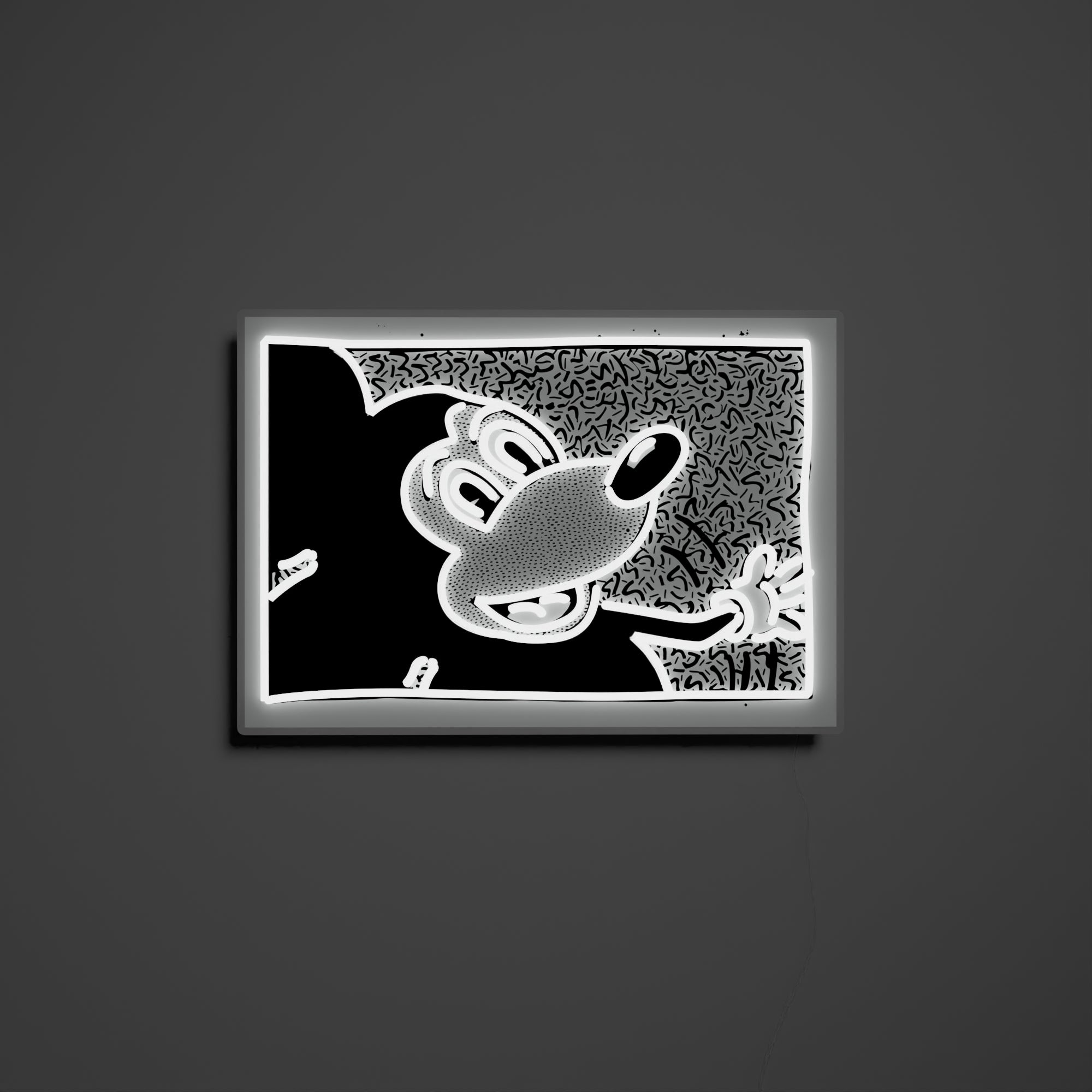Yellowpop Keith Haring x Mickey 2 “Monochrome”