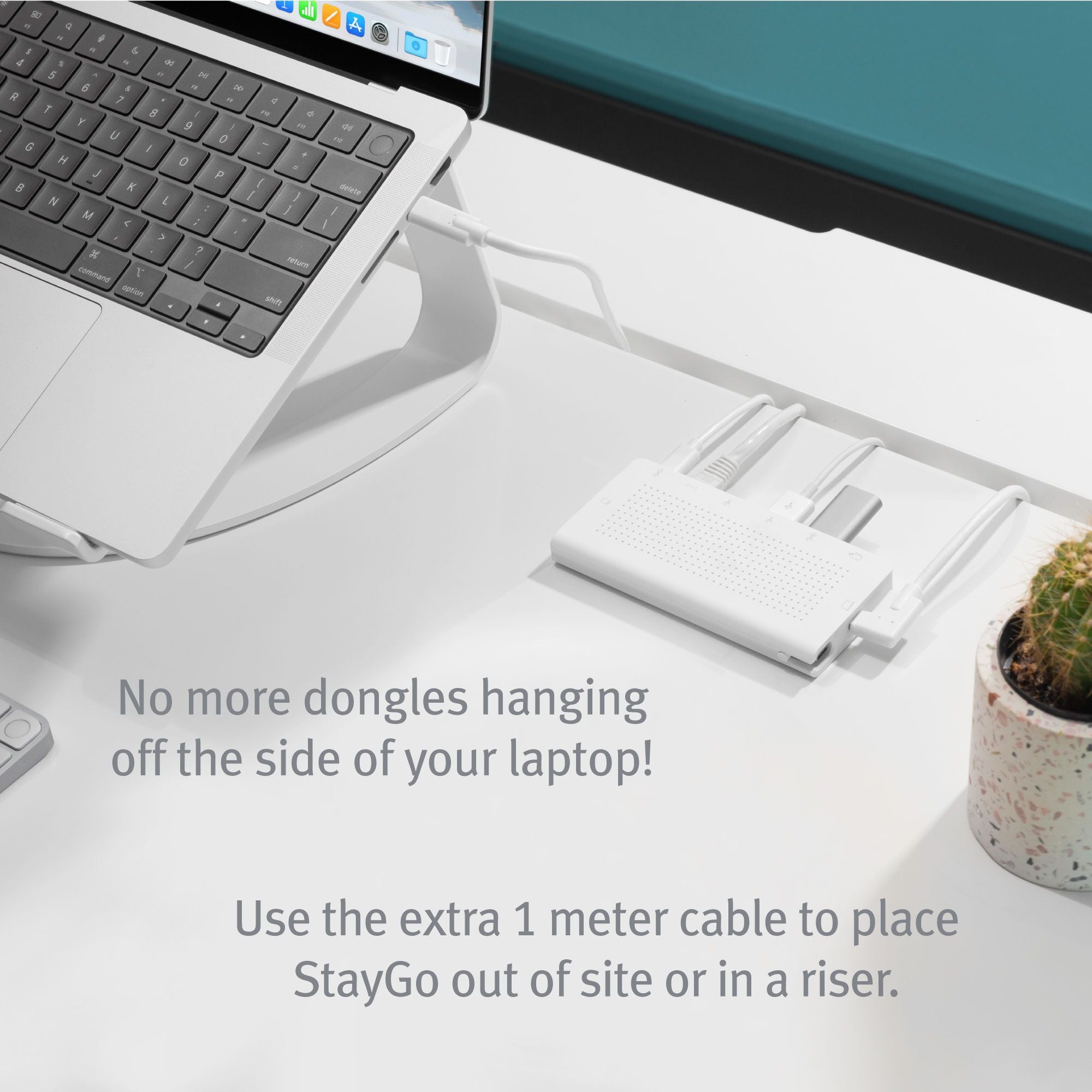 Twelve South StayGo | USB-C Hub for Type C MacBooks, iMac M1, Laptops and iPad Pro