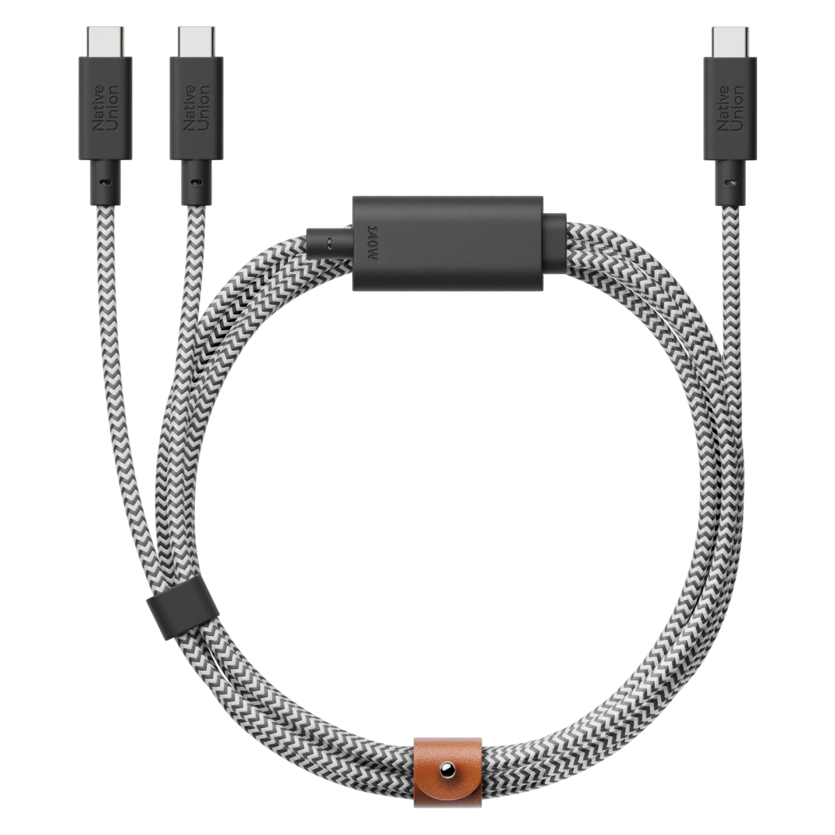 Belt Cable 2 - in - 1 USB - C to USB - C & USB - C Cable (140W) - Ante ShopNative UnionCables846654088823BELT-C-2C-ZEB