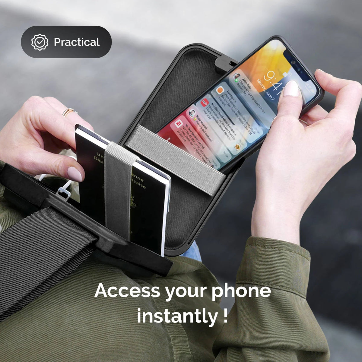 ÖGON Design Phone & Wallet Bag - Ante ShopOGON DESIGNSPhone Bag3760127778080OD-PB-FORGED-CARB