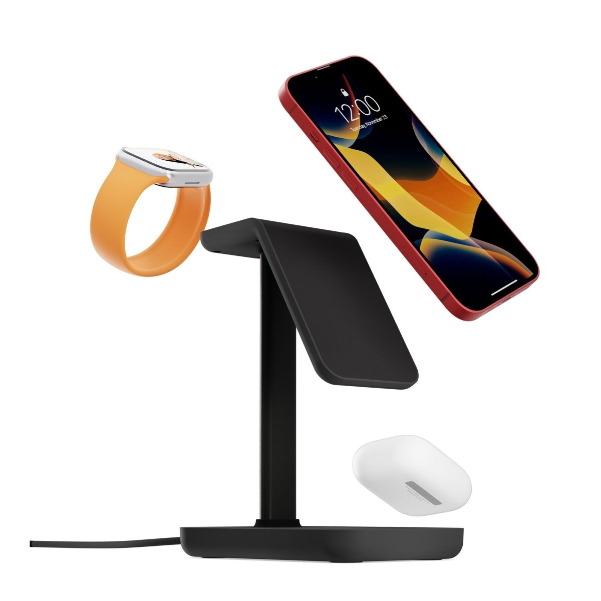Twelve South HiRise 3 | 3 - in - 1 Magnetic Charging Station for iPhone, AirPods and Apple Watch + 5 ft USB - C Cable (black) - Ante ShopTwelve SouthCharging Stand81137002411012 - 2145
