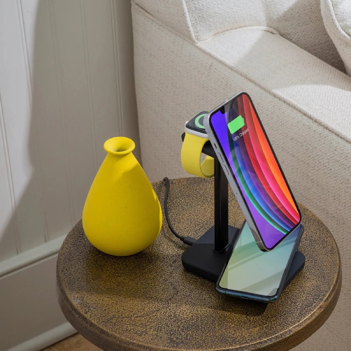 Twelve South HiRise 3 | 3 - in - 1 Magnetic Charging Station for iPhone, AirPods and Apple Watch + 5 ft USB - C Cable (black) - Ante ShopTwelve SouthCharging Stand81137002412712 - 2146