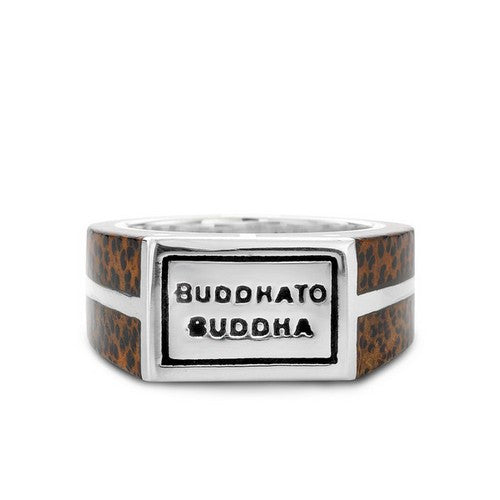 BUDDHA TO BUDDHA RING LIVY PALM WOOD BROWN - Ante Shop