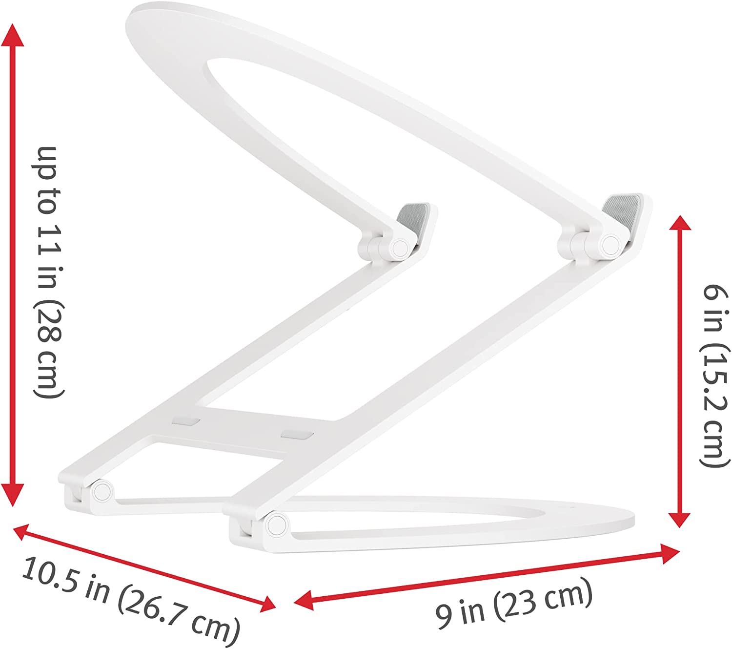 Twelve South Curve Flex | Ergonomic Height & Angle Adjustable Aluminum Laptop/MacBook Stand/Riser, fits 10"-17", Folds Flat for Portability