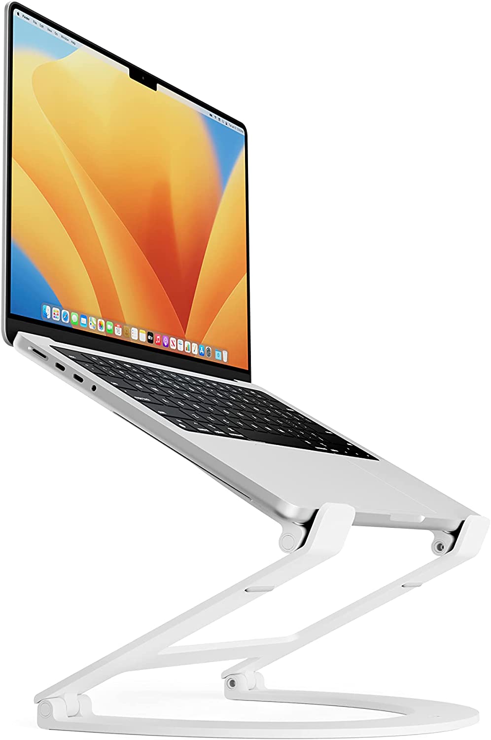Twelve South Curve Flex | Ergonomic Height & Angle Adjustable Aluminum Laptop/MacBook Stand/Riser, fits 10"-17", Folds Flat for Portability