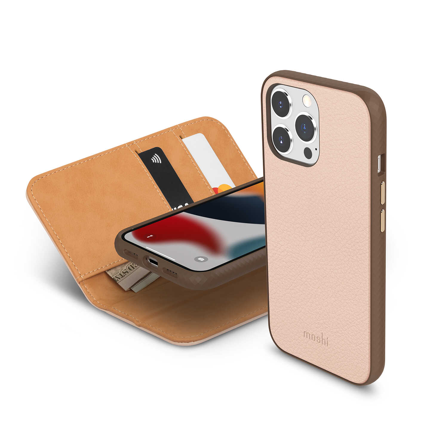 Moshi Overture Case with Detachable Magnetic Wallet for iPhone 13 Pro