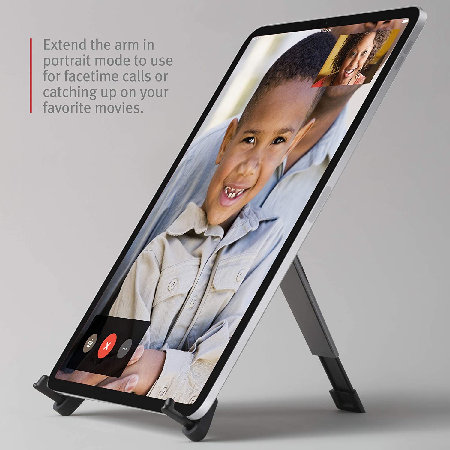 Twelve South Compass Pro for iPad | Portable display stand with 3 viewing/typing angles for iPad