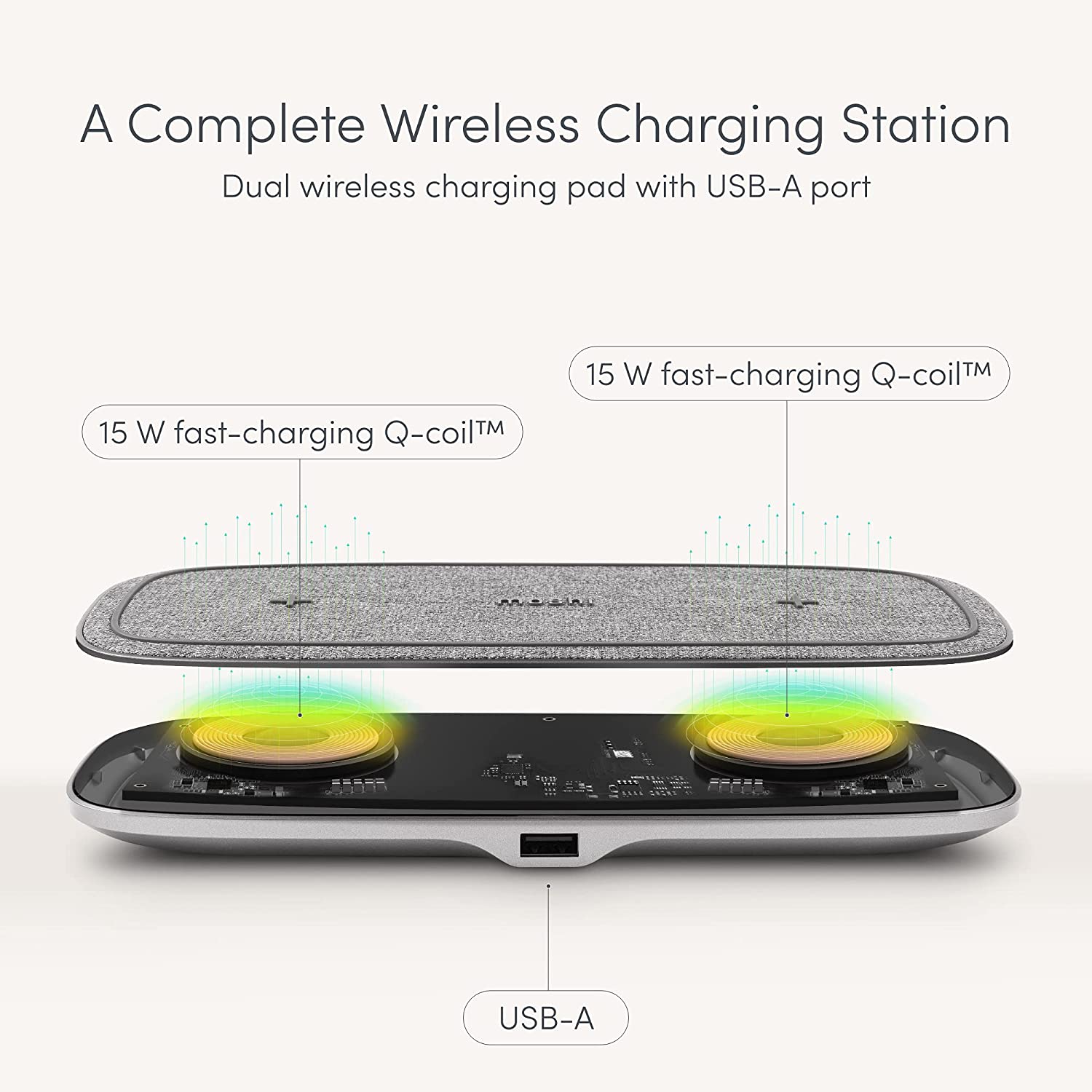 Moshi Sette Q dual wireless charging pad (adaptor not included)