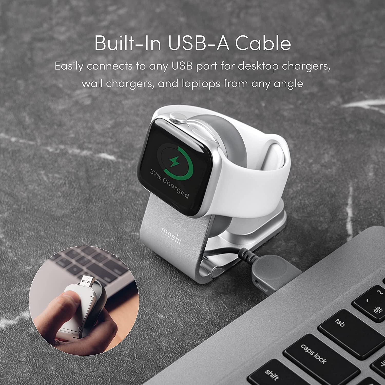 Moshi Flekto compact folding Apple Watch charger