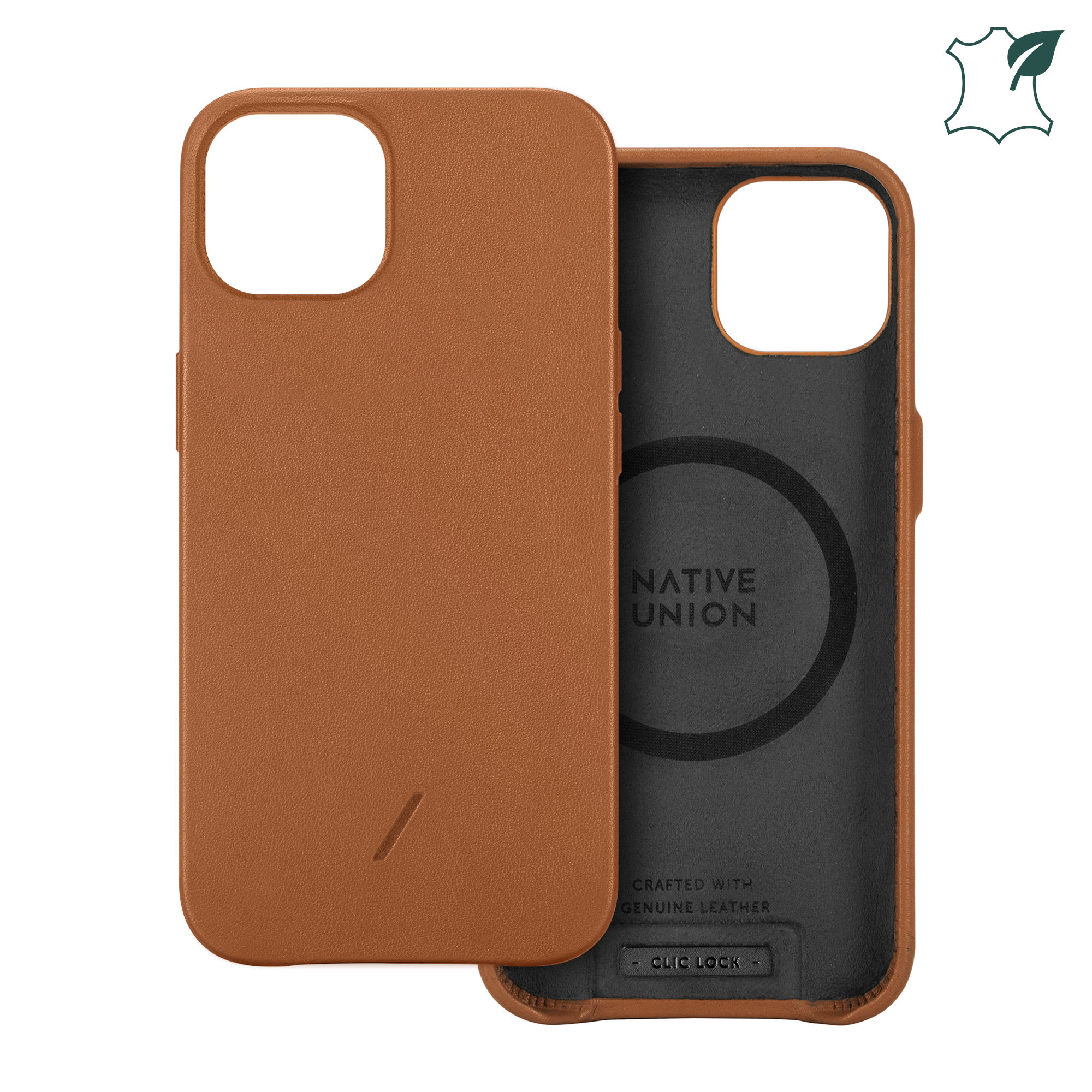 Native Union Clic Classic Leather Case for iPhone 13 Pro- MagSafe Compatible