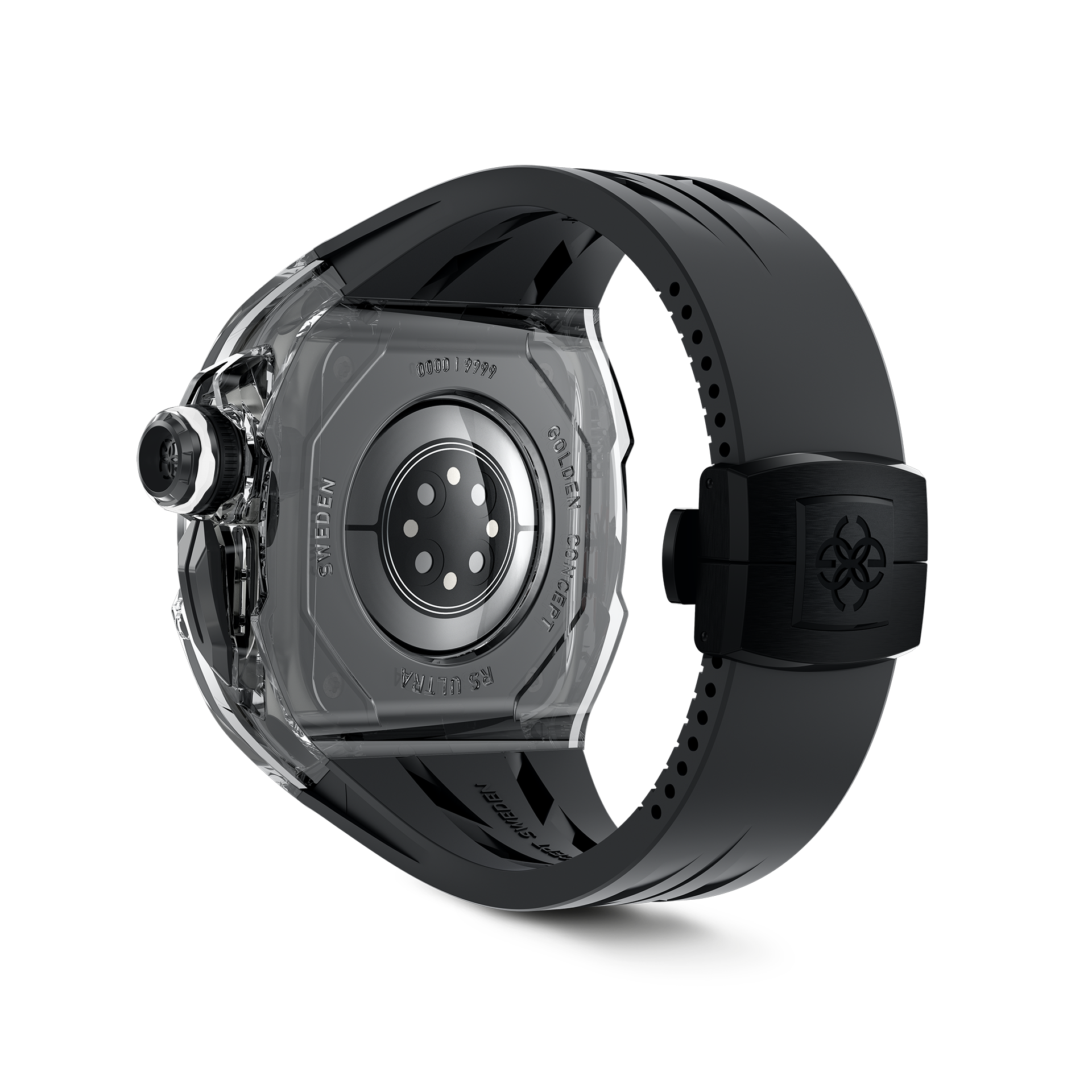 Golden Concept Apple Watch ULTRA 49MM Case+Strap / Racing Sport Transparent (RSTR) - SMOKEY BLACK