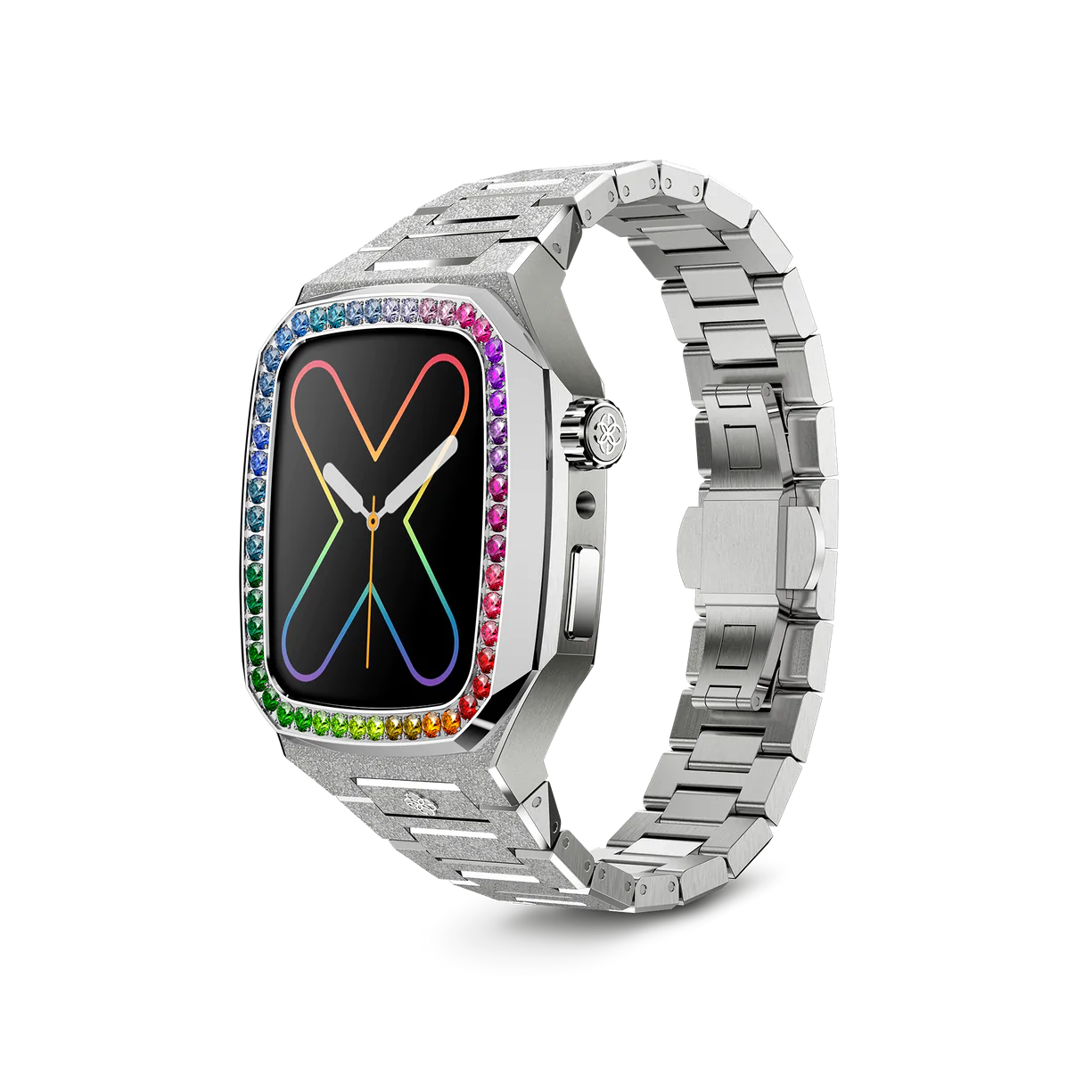 Golden Concept Apple Watch Case - EVF - RAINBOW Frosted Silver