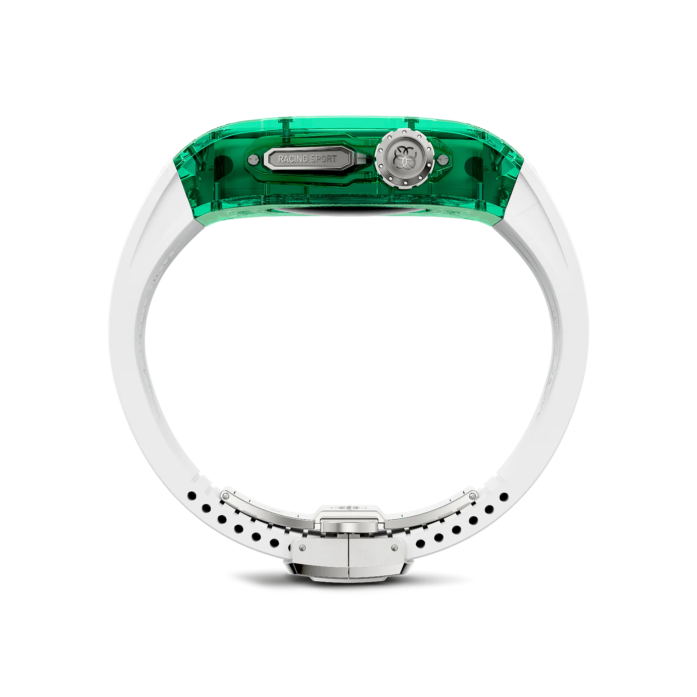 Golden Concept Apple Watch 45MM Case+Strap / Racing Sport Transparent (RSTR) - SAPPHIRE GREEN