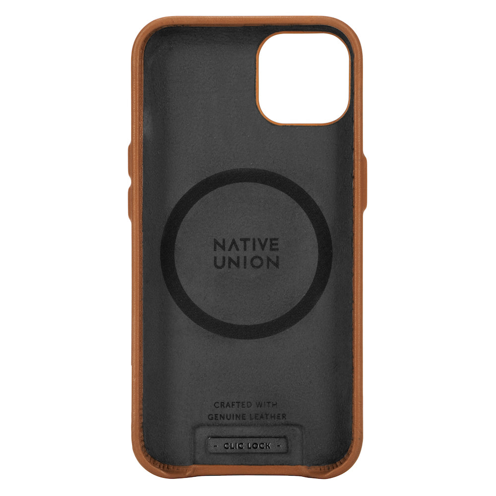 Native Union Clic Classic Leather Case for iPhone 13 - MagSafe Compatible
