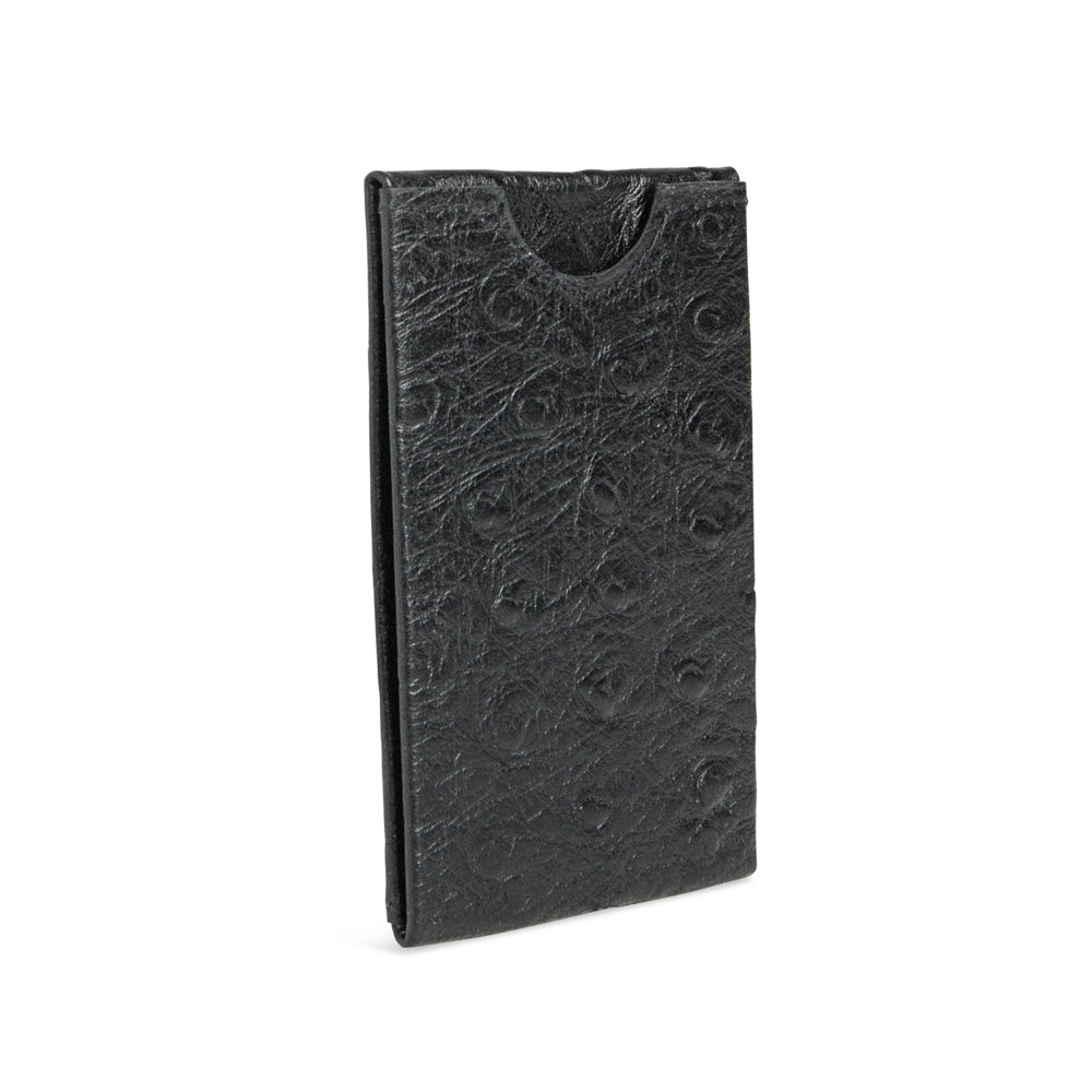 W4llet Sydney - Cowhide With Ostrich Embossed Leather RFID Card Holder